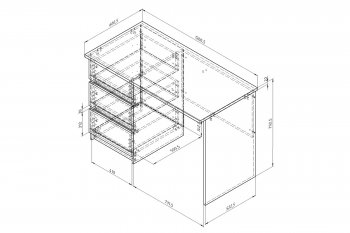 Стол письменный Дельта Next 15.04 ЯС/графит (ФМ) в Ирбите - irbit.mebel-e96.ru