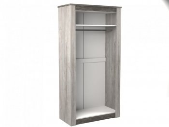 Шкаф 1100 мм 2-х дверный Денвер Риббек серый (СБК) в Ирбите - irbit.mebel-e96.ru