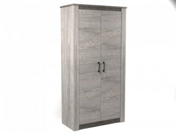 Шкаф 1100 мм 2-х дверный Денвер Риббек серый (СБК) в Ирбите - irbit.mebel-e96.ru