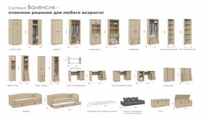 Комод 5ящ Валенсия Дуб сонома (Имп) в Ирбите - irbit.mebel-e96.ru