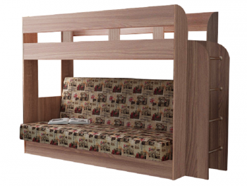 Кровать двухъярусная с диваном Дива ( Версаль) в Ирбите - irbit.mebel-e96.ru