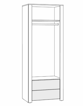 Шкаф 860 мм для одежды Джастин 13.339 (Моби) в Ирбите - irbit.mebel-e96.ru