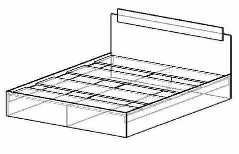 Кровать двуспальная Эко 1400 белый (Эра) в Ирбите - irbit.mebel-e96.ru