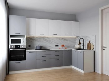 Угловой кухонный гарнитур Элеганция 3200*1400 мм (Санвут) в Ирбите - irbit.mebel-e96.ru