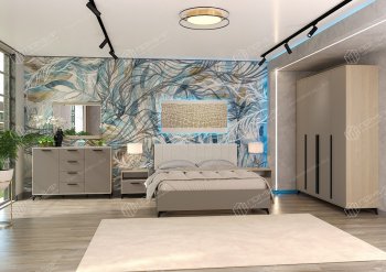 Спальный гарнитур Ева глиняный, модульный (Памир) в Ирбите - irbit.mebel-e96.ru