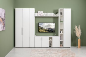 Стенка Эйр модульная, белый (Моби) в Ирбите - irbit.mebel-e96.ru
