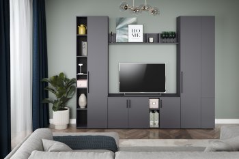 Шкаф торцевой Эйр 16.323 графит (Моби) в Ирбите - irbit.mebel-e96.ru