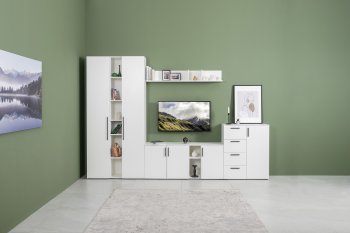 Стенка Эйр модульная, белый (Моби) в Ирбите - irbit.mebel-e96.ru