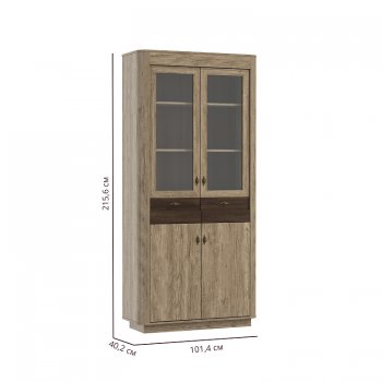 Шкаф витрина 34.05 Фантазия (Олмеко) в Ирбите - irbit.mebel-e96.ru