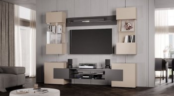 Стенка Фэнтези графит/кашемир (Лин) в Ирбите - irbit.mebel-e96.ru