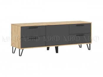 Тумба ТВ Флэш крафт/графит (Миф) в Ирбите - irbit.mebel-e96.ru