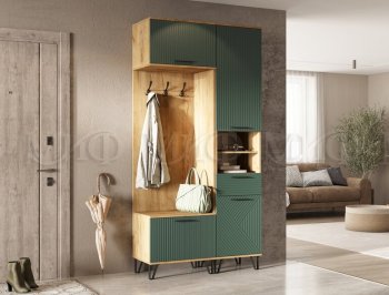Прихожая Флэш комп.1, крафт/графит (Миф) в Ирбите - irbit.mebel-e96.ru