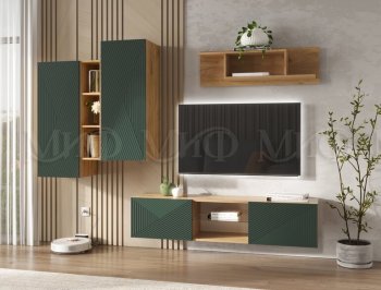 Стенка Флэш крафт/грин (Миф) в Ирбите - irbit.mebel-e96.ru