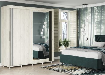 Шкаф-купе 2000 мм Форест крафт белый (Стиль) в Ирбите - irbit.mebel-e96.ru