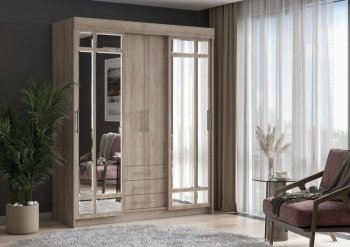 Шкаф-купе 1700 мм Фортуна (Дуб крафт серый) (ИЦ) в Ирбите - irbit.mebel-e96.ru