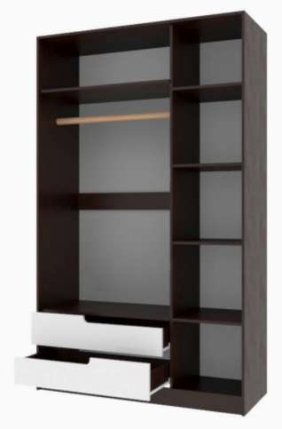 Шкаф 1200 мм 3-х створчатый Гавана белый (Текс) в Ирбите - irbit.mebel-e96.ru