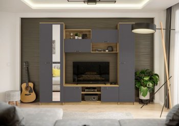 Стенка Герда крафт/графит (ИЦ) в Ирбите - irbit.mebel-e96.ru