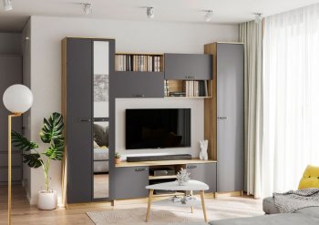 Стенка Герда крафт/графит (ИЦ) в Ирбите - irbit.mebel-e96.ru