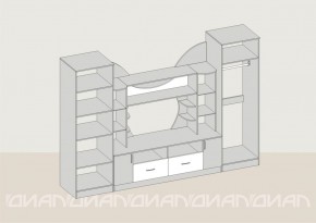 Гостиная Аллегро с 2 шкафами вариант-5 (венге/дуб белфорт) в Ирбите - irbit.mebel-e96.ru