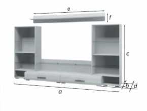 Стенка Домино Белый Глянец (БМ) в Ирбите - irbit.mebel-e96.ru