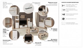 Гостиная Система Стелс (Модульная) Дуб сонома/Белый в Ирбите - irbit.mebel-e96.ru