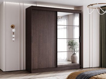 Шкаф-купе 2000 мм Гранд-1 ЛДСП/Зеркало, венге (Эра) в Ирбите - irbit.mebel-e96.ru