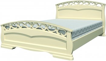 Кровать из массива Грация-1 Слоновая кость (БМ) в Ирбите - irbit.mebel-e96.ru