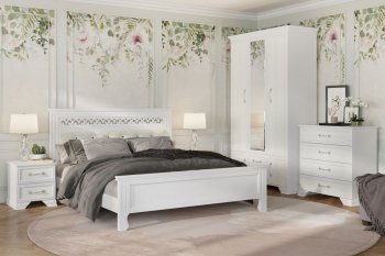 Спальный гарнитур Грация (лак) Белый (модульный) (БМ) в Ирбите - irbit.mebel-e96.ru