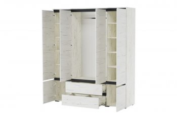 Шкаф 1800 мм 6С2Я 6дв, 2ящ. Гретта крафт белый (Памир) в Ирбите - irbit.mebel-e96.ru