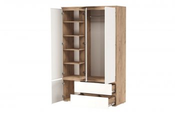 Шкаф 1300 мм 4С2Я с 1 зерк. Гретта крафт золотой (Памир) в Ирбите - irbit.mebel-e96.ru