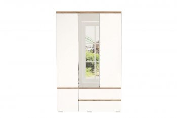 Шкаф 1300 мм 4С2Я с 1 зерк. Гретта крафт золотой (Памир) в Ирбите - irbit.mebel-e96.ru