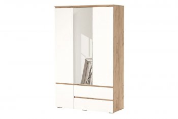 Шкаф 1300 мм 4С2Я с 1 зерк. Гретта крафт золотой (Памир) в Ирбите - irbit.mebel-e96.ru