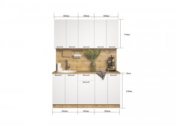 КУхонный гарнитур Хелмер 1600 мм (Сурская) в Ирбите - irbit.mebel-e96.ru