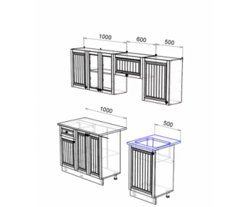 Кухонный гарнитур Хозяюшка 2100 Мускат (Эра) в Ирбите - irbit.mebel-e96.ru