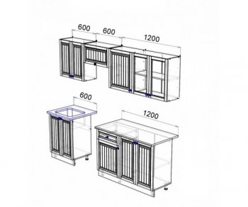 Кухонный гарнитур Хозяюшка 2400 Трюфель (Эра) в Ирбите - irbit.mebel-e96.ru