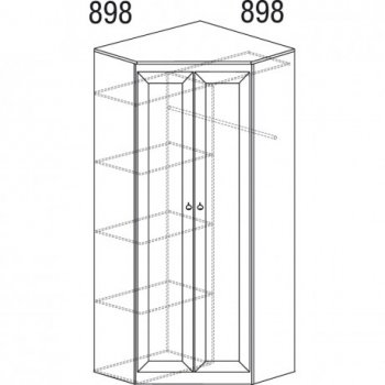 Шкаф угловой Инна 606 денвер темный (Яна) в Ирбите - irbit.mebel-e96.ru