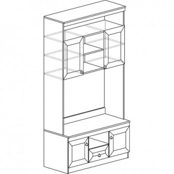 Шкаф многоцелевой Инна 610 денвер светлый (Яна) в Ирбите - irbit.mebel-e96.ru