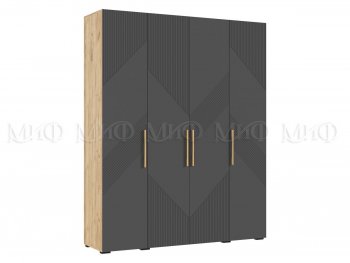 Спальный гарнитур Ирис крафт/графит, модульный (Миф) в Ирбите - irbit.mebel-e96.ru