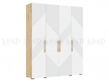 Шкаф 1800 мм Ирис с антресолью крафт/белый (Миф) в Ирбите - irbit.mebel-e96.ru