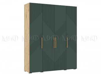 Шкаф 1800 мм Ирис с антресолью крафт/грин (Миф) в Ирбите - irbit.mebel-e96.ru