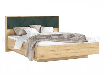 Кровать парящая с ПМ Ирис грин/дуб крафт (Миф) в Ирбите - irbit.mebel-e96.ru