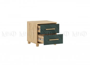 Тумба прикроватная Ирис крафт/грин, 2 шт (Миф) в Ирбите - irbit.mebel-e96.ru