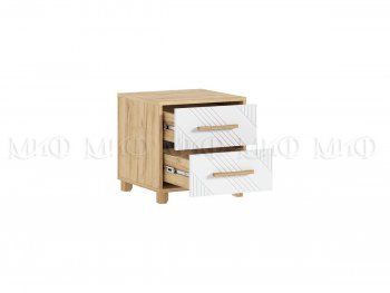 Тумба прикроватная Ирис крафт/белый, 2 шт (Миф) в Ирбите - irbit.mebel-e96.ru