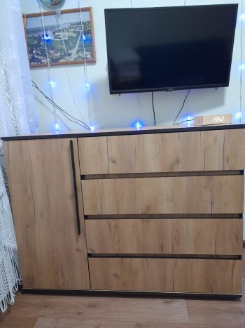 Комод 1 дверь 4 ящика (1200) Норд, дуб крафт (Миф) в Ирбите - irbit.mebel-e96.ru