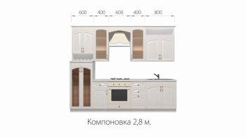 Кухонный гарнитур Кантри 2800 мм в Ирбите - irbit.mebel-e96.ru