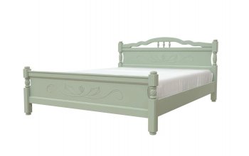 Кровать из массива Карина-5 Зеленый самшит (БМ) в Ирбите - irbit.mebel-e96.ru