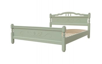 Кровать из массива Карина-5 Зеленый самшит (БМ) в Ирбите - irbit.mebel-e96.ru