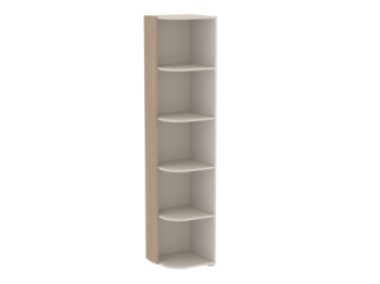 Полка угловая, Каспер (424*408*2002) Кашемир (СБК) в Ирбите - irbit.mebel-e96.ru
