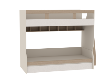 Кровать двухъярусная Каспер с прямой лестницей (СБК) в Ирбите - irbit.mebel-e96.ru