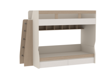 Кровать двухъярусная Каспер с прямой лестницей (СБК) в Ирбите - irbit.mebel-e96.ru